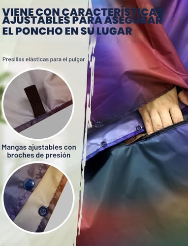Poncho de lluvia reusable de tejido ripstop con lona protectora multiuso 4