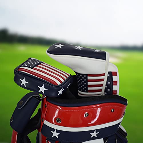 LAISUNTIM Golf Blade Putter Head Cover, USA Stars and Stripes Golf Putter Headcover with Magnetic Closure - Thumbnail 7