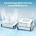 Aluminum Mini PC Cooler Stand with 120mm Fan, Desktop Cooling Base for Mac mini, Router, Modem, Network Switch & TV Box - Heavy Duty Thermal Stand, USB Powered, Silver