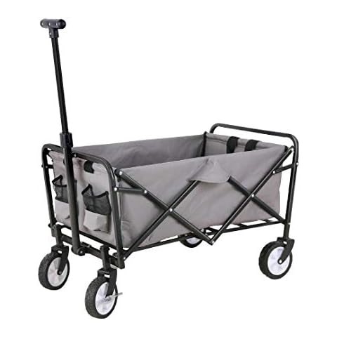 FASports Faltbarer Bollerwagen Faltwagen Outdoor Handwagen Transportwagen mit Feststellbremse, 75 x 47 x 87 cm Cover