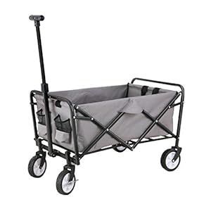 FA Sports Carromco Opvouwbare bolderkar, outdoor, handwagen, transportwagen met parkeerrem, grijs