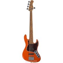 Sadowsky MetroExpress Vintage JJ 5-string Bass Guitar - Solid Candy Apple Orange Metallic, Maple Fingerboard