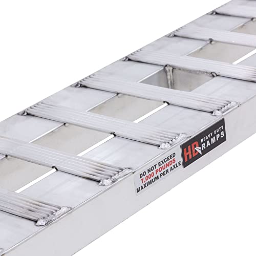 Guardian 7' 6" x 15" Aluminum Car Trailer Ramps, 20-24" Load Height, Hook-End - 7,000 lb per Axle - Thumbnail 5