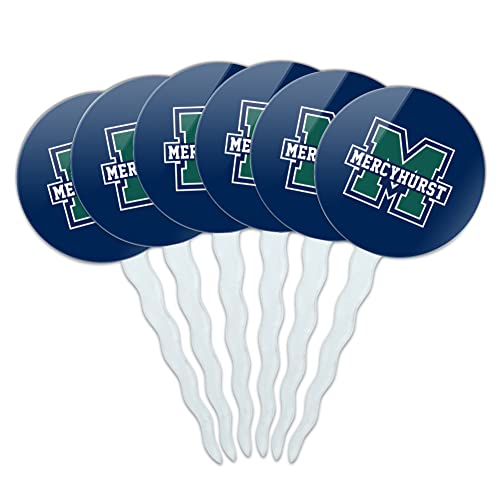 Mercyhurst University Primary Logo Cupcake Picks Toppers Decoration Set of