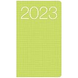 Idena 13909 - Agenda de poche 2023, Ladytimer Graphic Green, 87 x 153 mm, 128 pages, agenda hebdomadaire avec couverture flexible