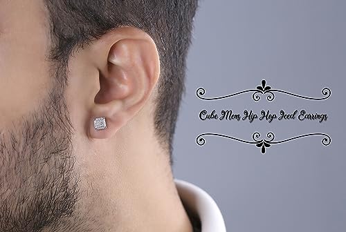 Dazzlingrock Collection 0.30 Carat (ctw) Round White Diamond 5mm Hip Hop Iced Out Studs in 925 Sterling Silver, Screw Back, Unisex Design Ladies, Mens Real Diamond Earrings2