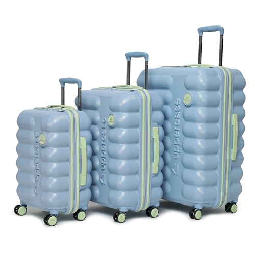 Image of uppercase Astro Trolley Bag Set Of 3 (S+M+L)|Cabin & Check-In Hardsided Trolley Bag|Flushed Tsa Lock & Anti-Theft Zippers|Dual Spinner Wheel Suitcase For Men & Women|2000 Days Warranty(Blue),74.5 Cm