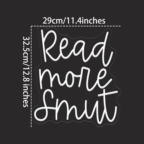 Image of Read More Smud Neon Sign,Dimmable Neon Light Sign for Wall Decor,USB Powered Neon Wall Sign,Led Neon Signs for Man Cave Bar Party Club Pub Bistro Decor,11.4x12.8 inches.