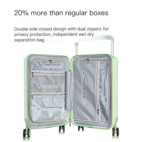 Duffle Bag Simple Wide Trolley Suitcase For Women, Universal Wheel Suitcase, Password Box, Male Accommodation Suitcase Suitcase Tags(Pink)4