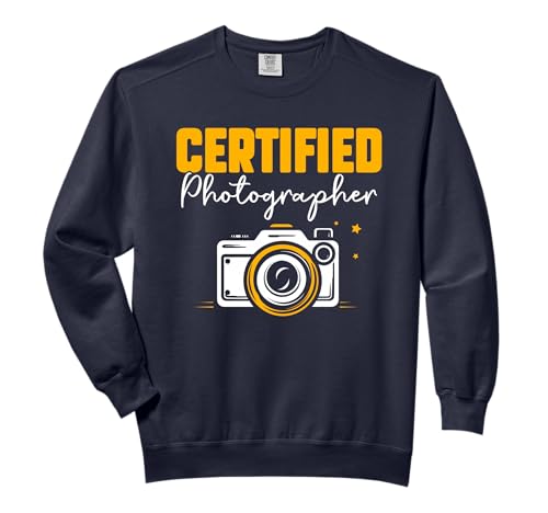 Certified Photographer Camera Job Photographers Photography Comfort Colors Adult Sweatshirt
