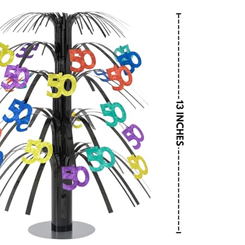 Image of Wanna Party 50th Birthday Cascade Centerpiece 14 inch