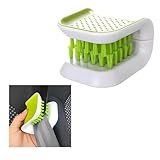 Fkewp Car Seat Belt Cleaning Brush, U-Shaped Non-Slip Safety Belt Cleaner with Double-Sided Bristles, Multifunctional Foldable Seatbelt Bristle Scrubber Cutlery Washing Tool for Car Home
