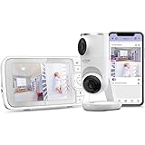 HUBBLE CONNECTED Dual Vision Smart Dual Camera Baby Monitor, 5" HD Screen, Nursery Pal Remote Pan Tilt Zoom, 2-Way Talk, AI Motion Tracking, Night Vision, Room Temperature Sensor, WiFi Baby Camera