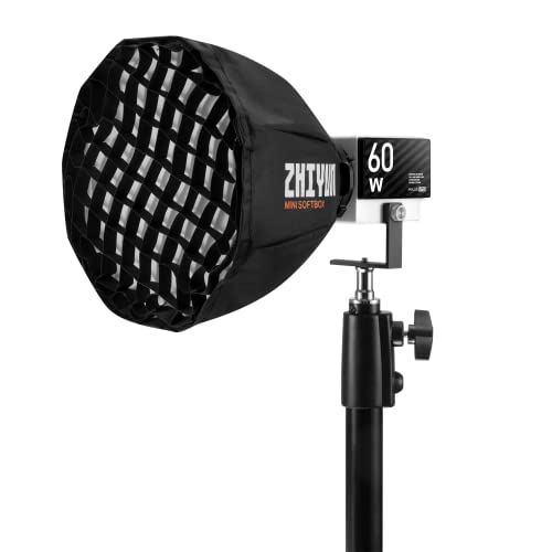 Image of ZHIYUN Molus G60 Combo, Bi-Color Video Light, 300g Portable 60W COB LED Continuous Output Lighting, CRI≥96, TLCI≥97, Bluetooth App Control with Bowens-Mount Accessories DC /PD Power Supply