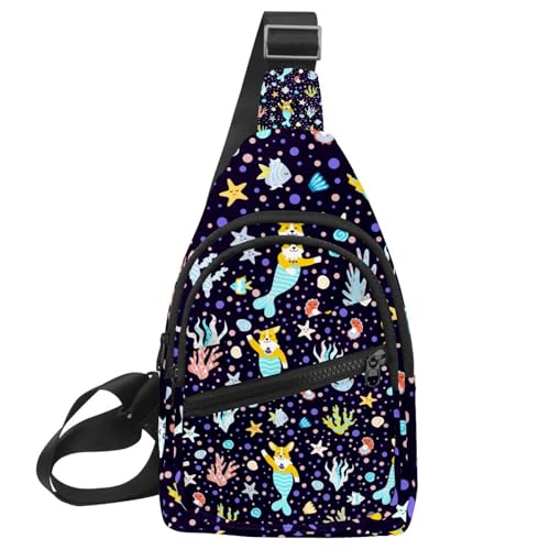 Sac à dos Mermaid Corgis multicolore pour vos balades urbaines et voyages légers