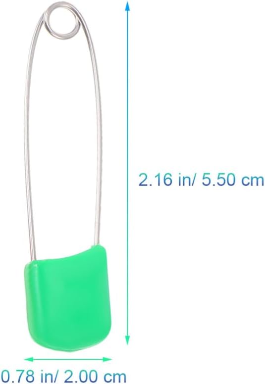 KALLORY 200pcs Nappy Brooches Safety for Cloth Diapers Lightweight Compact Versatile for Sewing Crafts Secure Locking Design