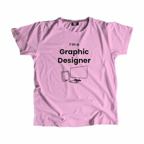 T-shirt Graphic Designer rose clair imprimé durable coton doux unisexe