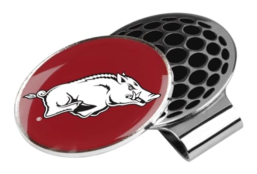 Arkansas Razorbacks Golf Ball Marker with Magnetic Hat Clip Holder