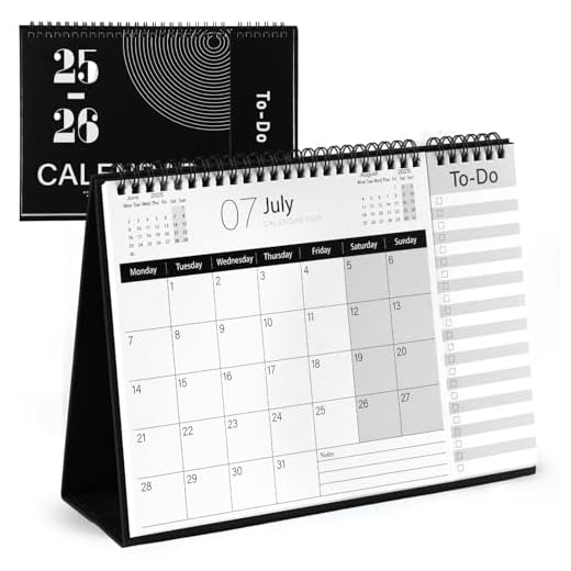 2025-2026 Twin-Wire Desktop Calendar
