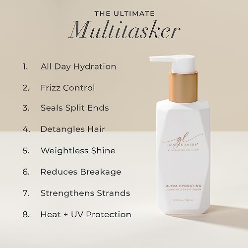 Goldie Locks Ultra Hydrating Leave-In Conditioner | Strengthens Hair & Detangles Unruly Hair | Gives All Day Hydration & Uv Protection | Extension & Hair Color Safe, 5.1 Fl Oz #TOP4