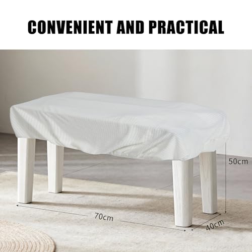 Funda ajustable jacquard de alta elasticidad con protector lavable extraíble para banco comedor 6