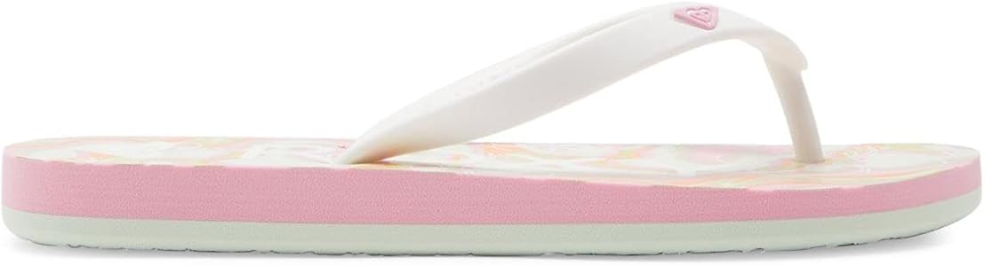 Amazon.com | Roxy Girls Rg Tahiti VII Flat Sandals, Green Combo, 1