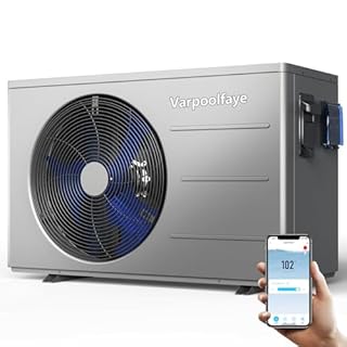 Varpoolfaye 30,000 BTU Electric Pool Heater for Above Ground Pool Swimming Pool Heat Pump Inground Pool Heater 120V 8,000 Gallon Heating or Cooling WiFi Control Schedule