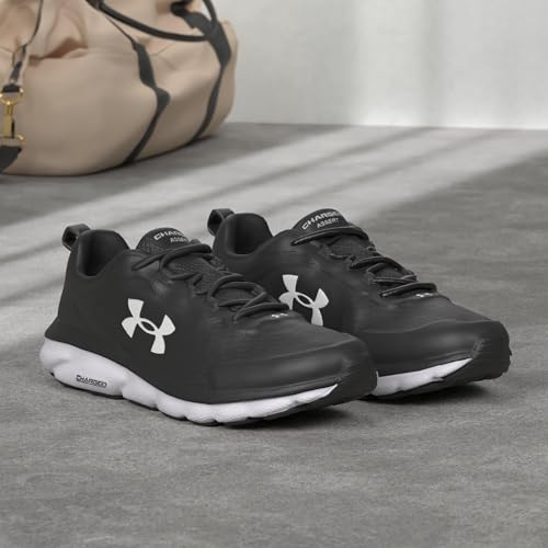 Under Armour Men's Charged Assert 9 Running Shoe, Black/White, 11XW by Under Armour - Used condition - Image 2