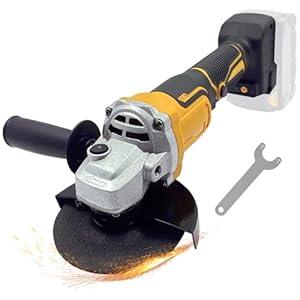 Cordless Angle Grinder Compatible With Dewalt Battery, 11000RPM Brushless Motor, Electric Grinder Power Tools with 3 variable Speed, 4-1/2″ Blades for Cutting Griding Polishing (Battery Not Included)