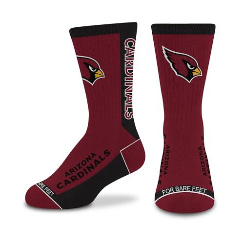 For Bare Feet NFL ARIZONA CARDINALS MVP Crew Sock Team Color Youth