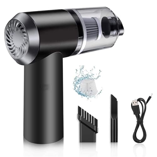 Image of 3-in-1 Car Vacuum Cleaner Rechargeable | Portable Mini Handheld Vacuum Cleaner for Car, Home & Office | High Power Dust Cleaner