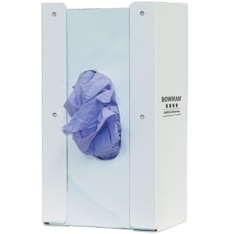 BOWMAN - Glove Box Dispenser - Single with Flexible Spring - Cabinet Mount 5.60"W x 10.00"H x 3.80"D
