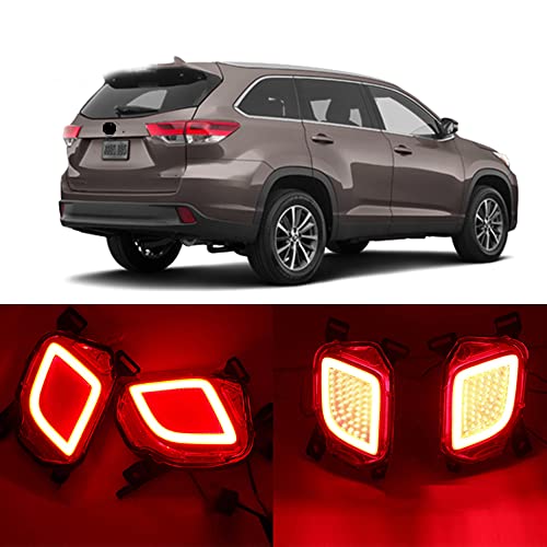 2 Peças Refletor De Pára Choque Traseiro Led Luz Traseira Freio De Neblina Luz De Sinalização De Dir