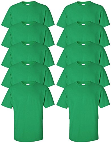 Gildan mens Ultra Cotton 6 oz. T-Shirt(G200)-IRISH GREEN-XL-10PK