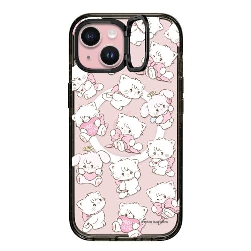 CASETiFY CpNgOX^h MagSafeΉ iPhone 15 P[X [MILKi (3x MIL-STD-810G) / 2m̗NA / MagSafe ɑΉ] - mousse & cammy pattern