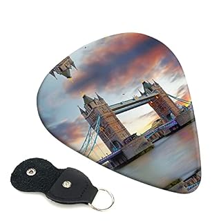 Old Tower Bridge London Lot de 6 médiators pour guitare acoustique, guitare électrique, basse, ukulélé – fins, moyens et… - Les Beatles, Paul McCartney, John Lennon, RIngo Starr, George Harrison