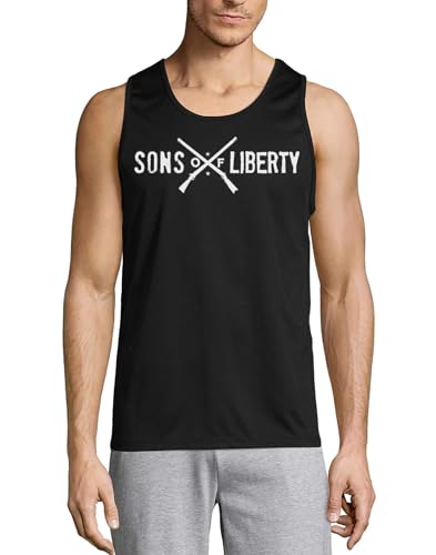 Camiseta sin mangas negra Sons of Liberty para entrenar o disfrutar del tiempo libre veraniego
