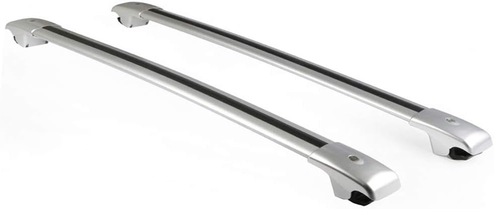 Cross Bars Crossbars Fits for RAV4 2014-2018 Baggage Carrier Luggage Roof Rack Rail Lockable Adjustable Silver