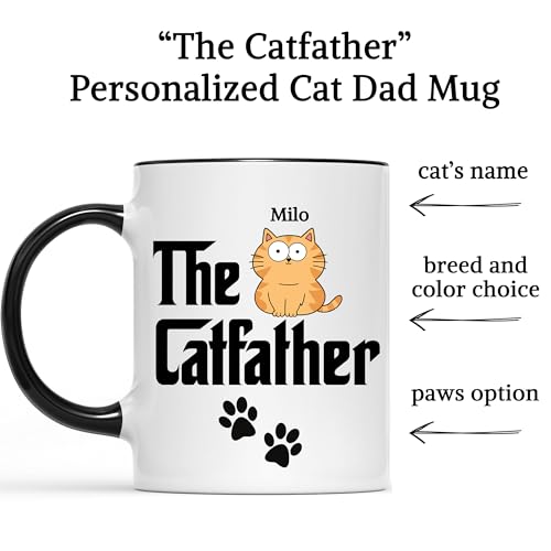 The Catfather Mug personalizado para amantes de gatos miniatura 2