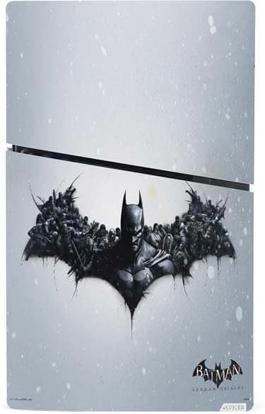 Skinit Decal Gaming Skin Compatible with PS5 Slim Digital Edition Bundle - Officially Licensed DC Comics Arkham Origins Arkham Logo Design