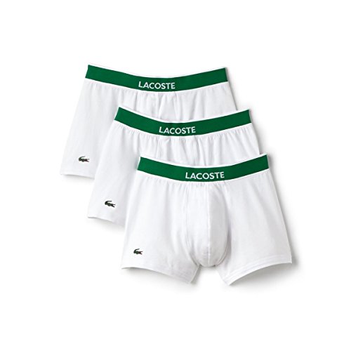 2pk Super Fine Trunk Men'scolours 3 Pack Cotton Stretch Trunks, White, M