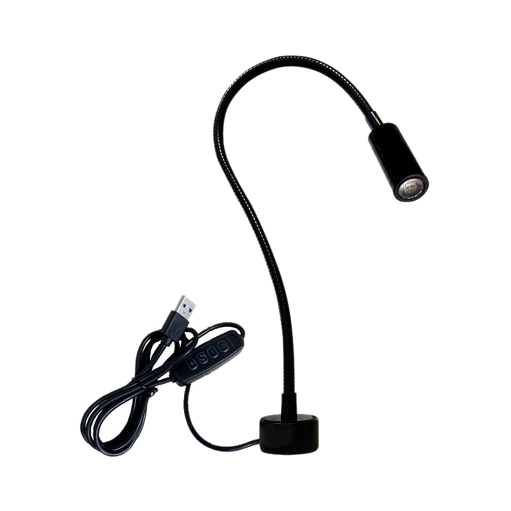 Hndhbfgrt 3W Magnetic Work Light LED Machine Light with Flexible Gooseneck and Magnetic Base Shop Tool Lamp for Lathe