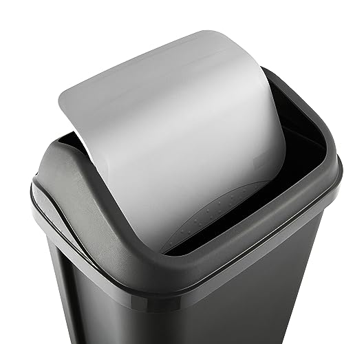 keeeper Mülleimer mit Schwingdeckel, 50 l, Swantje, Graphit-Grau