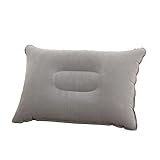 2 almohadas inflables de viaje suaves para el cuello, para camping, playa, tumbona, avión, coche, oficina, soporte para dormir, firmeza ajustable, portátil, resistente al agua, regalos ligeros, 34 x