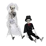 figuras halloween en fieltro ▶ Decoraciones perfectas para su hogar, puede colocar figuras de esqueletos en cualquier lugar que desee: sala de estar, chimenea, encimera de cocina, mesa de comedor, mesita de noche, etc., agrega un ambiente de Halloween
