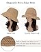Womens Crochet Straw Sun Hat with Wide Brim – Soft Foldable Floppy Beach Hat for Summer (US, Alpha, One Size, Khaki)