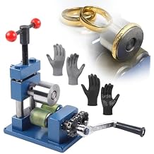 Ring and Bracelet Bending Machine/Metal Jewels Press Bender Machine 2 In1 Jewelry Press Brake Forming Machine for Processing Ring, Bold Device Connection Firmware with 2 Gloves