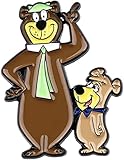 Yogi Cartoon Bear And Boo Boo Characters 1.25 Inches Tall Metal Enamel Pin