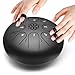 PUJONI Steel Tongue Drum Percussion: 6 Inch 8 Notes Musical Instruments, Music Gifts for Family Friends (Black)