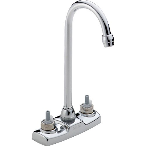 Delta Faucet Classic Chrome Bar Faucet, Chrome Bar Sink Faucet, Wet Bar Faucets, Prep Sink Faucet, Faucet for Bar Sink, RV Kitchen Faucet (Handles Sold Separately), Chrome 2172LF-LHP